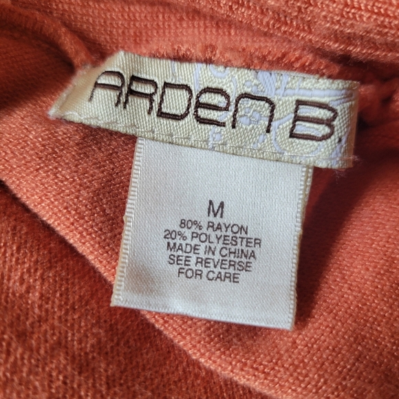 ARDEN B Women's Rust Sweater with Cowl  Medium Neck Winter - Picture 3 of 3